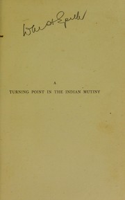 Cover of: A turning point in the Indian mutiny