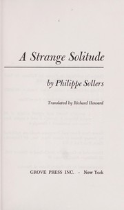 Cover of: A strange solitude.