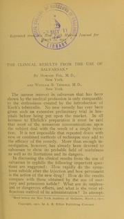 Cover of: The clinical results from the use of salvarsan