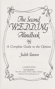 Cover of: The second wedding handbook by Judith Slawson