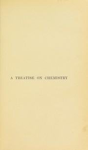 Cover of: A treatise on chemistry