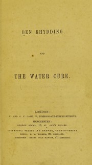 Cover of: Ben Rhydding and the water cure