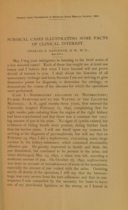 Cover of: Surgical cases illustrating some facts of clinical interest by Charles B. Nancrede