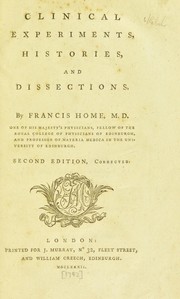 Cover of: Clinical experiments, histories, and dissections