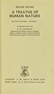 Cover of: A treatise of human nature... by David Hume, David Hume