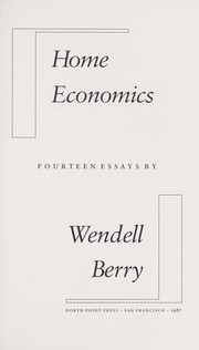 Cover of: Home economics : fourteen essays