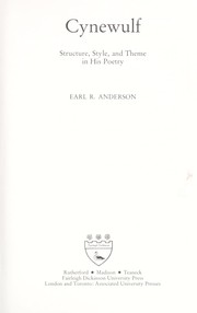 Cover of: Cynewulf, structure, style, and theme in his poetry