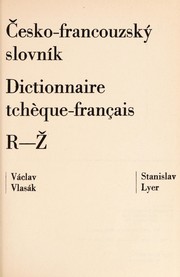 Cover of: Česko-francouzský slovník = by Václav Vlasák