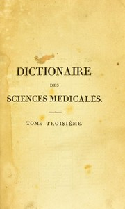 Cover of: Dictionaire des sciences m©♭dicales by University of Leeds. Library, University of Leeds. Library