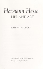 Cover of: Hermann Hesse : life and art by 