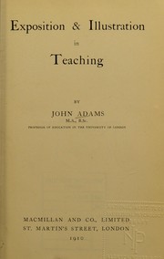 Cover of: Exposition & illustration in teaching