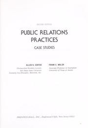 Cover of: Public relations practices: case studies