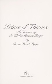Cover of: Prince of thieves : the memoirs of the world's greatest forger by 