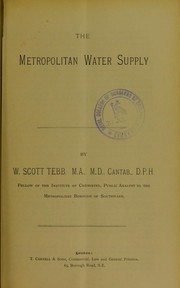 Cover of: The metropolitan water supply by William Scott Tebb