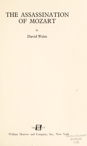 Cover of: The assassination of Mozart. | Weiss, David