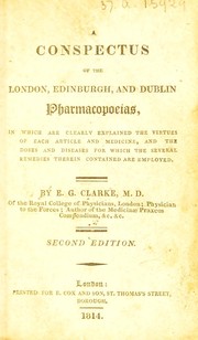 Cover of: A conspectus of the London, Edinburgh, and Dublin pharmacopoeias