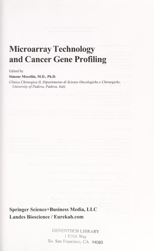 Microarray Technology and Cancer Gene Profiling 2006