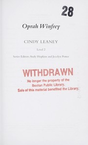 Cover of: Oprah Winfrey by Cindy Leaney
