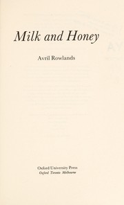 Cover of: Milk and Honey by Avril Rowlands