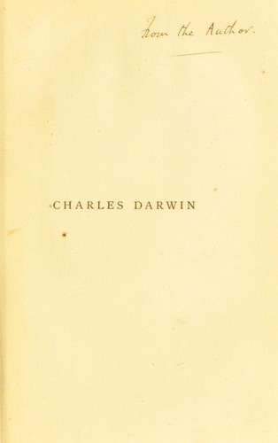 Darwin, his work and influence by Ernest Albert Parkyn