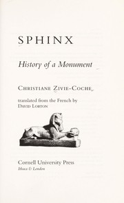 Cover of: Sphinx : history of a monument by 