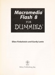 Cover of: Macromedia Flash 8 for dummies