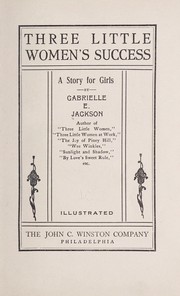 Cover of: Three little women's success: a story for girls