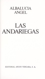 Cover of: Las andariegas by 