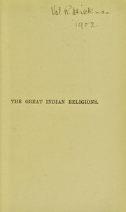 The great Indian religions by Bettany, G. T.