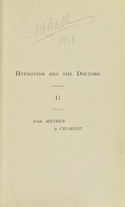 Cover of: Hypnotism and the doctors