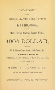 Cover of: Catalogue of the numismatic collection of Mr. O.H. Berg ...