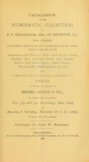 Cover of: Catalogue of the numismatic collection of D.T. Millspaugh ... by Haseltine, John W.