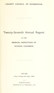 Cover of: [Report 1937-1938]