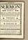 Cover of: Sermon panegirico moral, que en la fiesta annual, que acostumbra celebrar el convento de religiosos predicadores de Santo Domingo de Zacatecas en el dia de su santo patriarcha