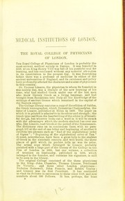 Cover of: Medical institutions of London