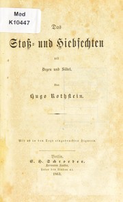 Cover of: Das Stoss- und Hiebsechten mit Degen und S©Þbel