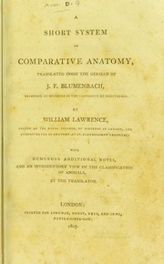 Cover of: A short system of comparative anatomy