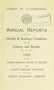 Cover of: [Report 1937] by Clackmannanshire (Scotland). County Council