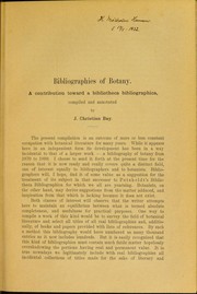 Cover of: Bibliographies of botany. by J. Christian Bay