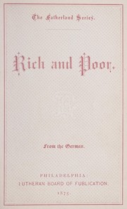 Cover of: The rich man and the poor man