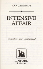 Cover of: Intensive Affair by Ann Jennings