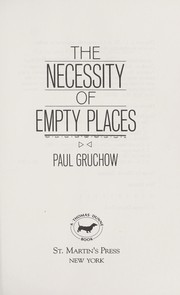 Cover of: The necessity of empty places