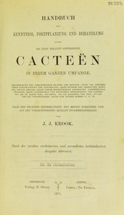 Cover of: Handbuch zur Kenntniss, Fortpflanzung und Behandlung aller bis jetzt bekannt gewordenen Cacte©±n in ihrem ganzen Umfange ...