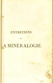 Cover of: Entretiens sur la min©♭ralogie