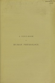 Cover of: A textbook of human physiology