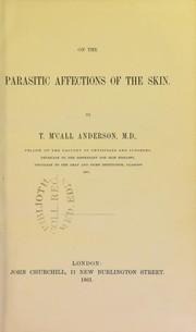 Cover of: On the parasitic affections of the skin