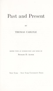Cover of: Past and Present by Thomas Carlyle
