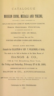 Cover of: Catalogue of modern coins, medals and tokens ...