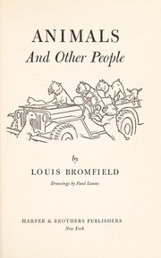 Cover of: Animals and other people.