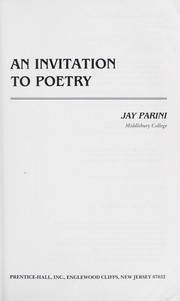 Cover of: An invitation to poetry by Jay Parini